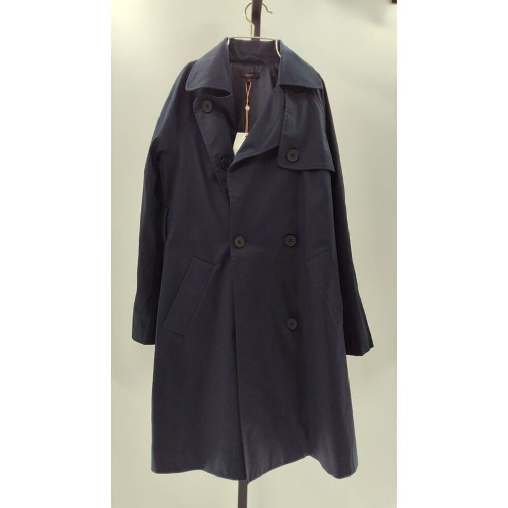 Quince Womens Comfort Stretch Trench Coat Navy Outerwear XS - Picture 2 of 3